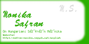 monika safran business card
